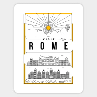 Rome Minimal Lineal Poster Magnet